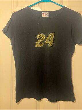 Chase Authentics Black Short-Sleeve Tee with Gold Stud '24'